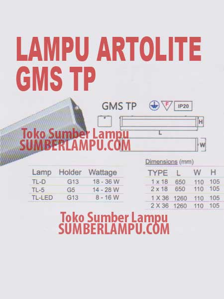 lampu gms tp merk artolite