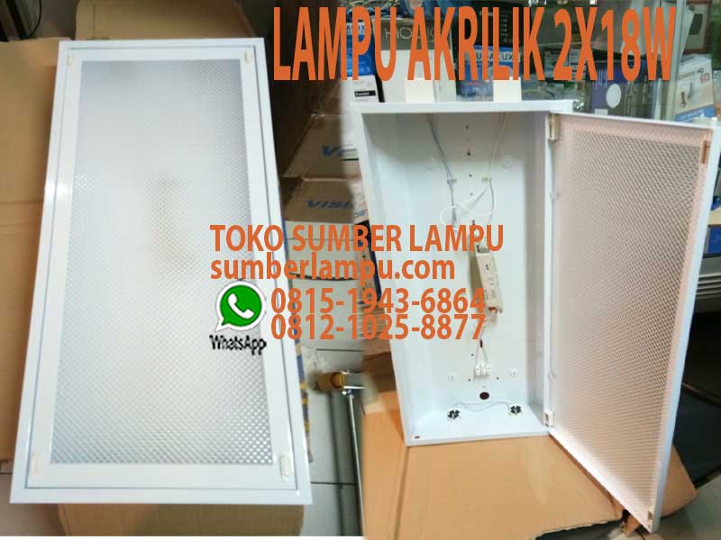 lampu akrilik 2x18w