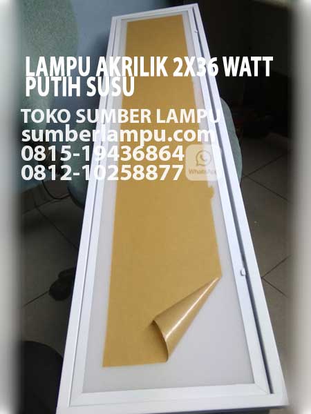 lampu cover akrilik 2x36 watt