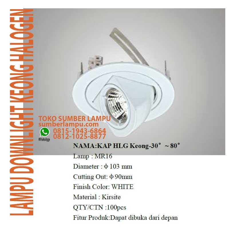 lampu downlight halogen keong