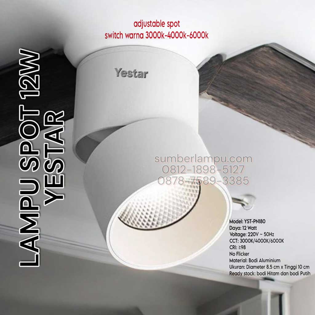 lampu downlight yestar 12w