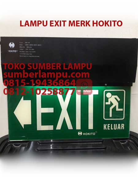 lampu emergency exit hokito