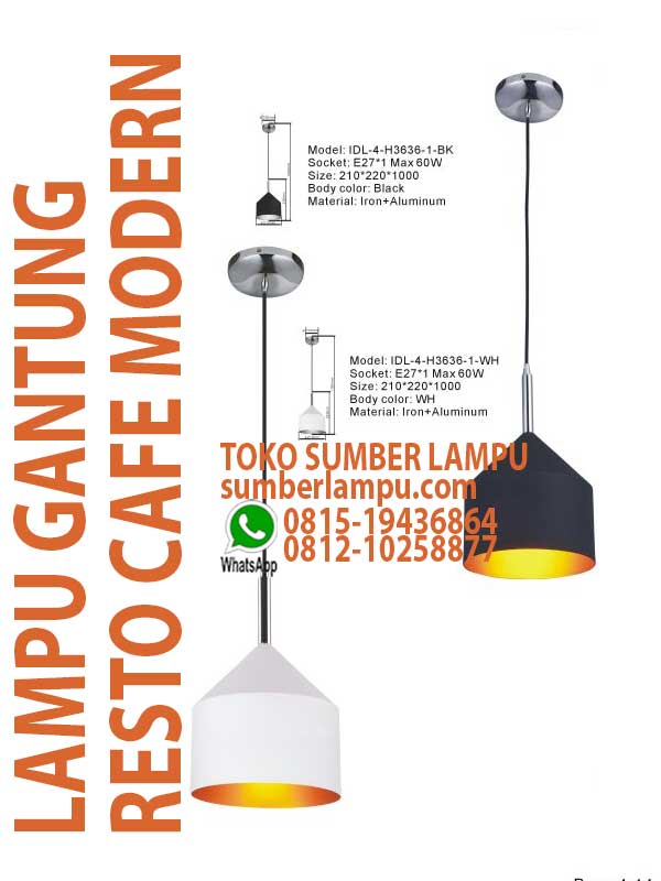 lampu gantung cafe dan resto