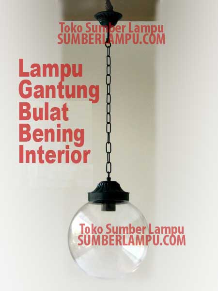 lampu gantung bulat bening