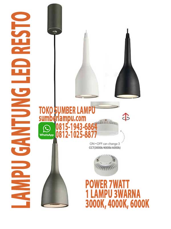 lampu gantung led resto