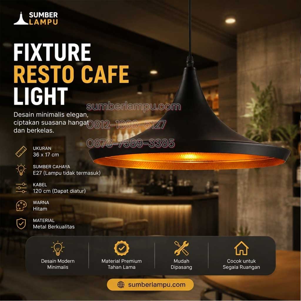 lampu gantung untuk cafe minimalis e27