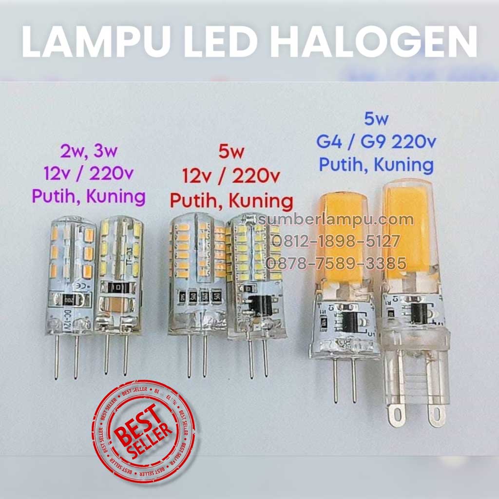 lampu led halogen kacang