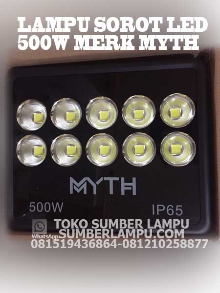 lampu sorot led merk myth 500 watt