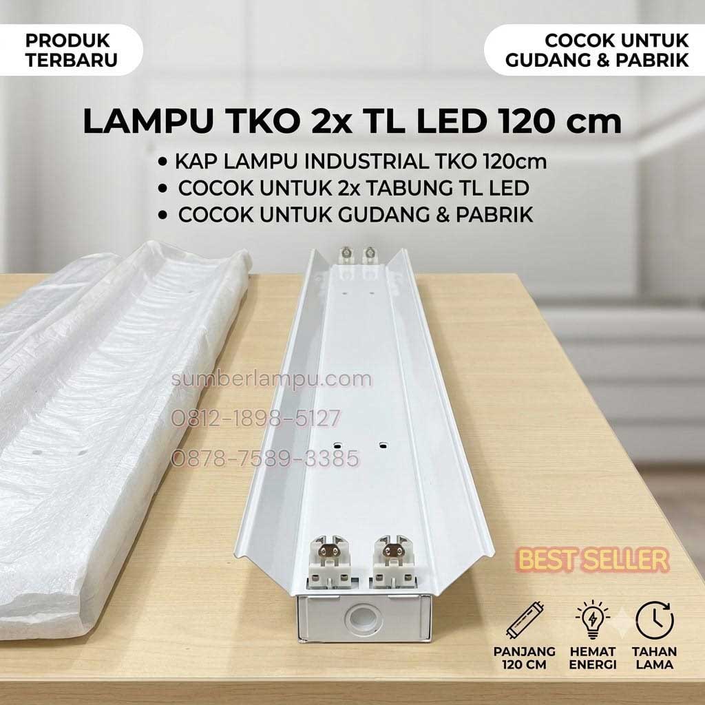 lampu tko 2x18w led 120 cm