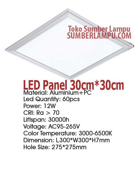 Lampu LED Panel 30 cm * 30 cm 12 watt