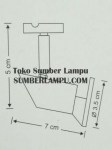 Lampu Etalase Toko 3cm Body Silver Satin