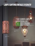 Lampu Gantung Kayu Dekoratif E27
