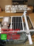 Lampu Jalan Solarcell 50w + Remote + Tiang 80cm