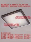 Lampu Plafon Model Kotak 4xE27 Berbagai Ukuran